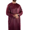 Qamis Emirati Bordeaux - Satiné Precious