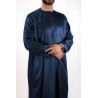 Marinblå Emirati Qamis - Satin Precious