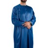 King Blue Emirati Qamis - Satén Precioso