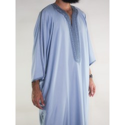 Gandoura marocaine Amir - gris clair