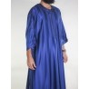 Gandoura Jawhara marocchino - Blu navy / Ricamo tono su tono