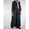 Gandoura marocaine Noir / Broderie Doré