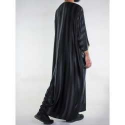 Moroccan Gandoura Black / Gold embroidery