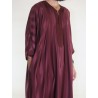 Marokkansk Gandoura Jawhara - Granat / Tone-i-tone-broderi