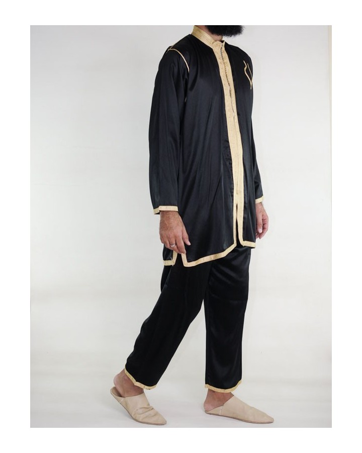 Men's 2 Piece Jabador - Black and Gold