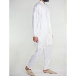 Jabador homme 2 Pièces - Blanc cassé et broderie crème