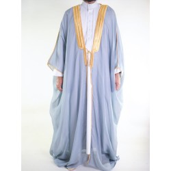 Bisht saoudien gris clair