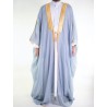 Bisht saoudien gris clair