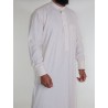 Qamis saoudien en lin - crème