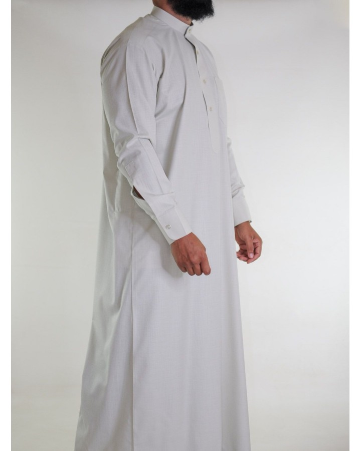 Qamis saoudien en lin - vert d'eau clair