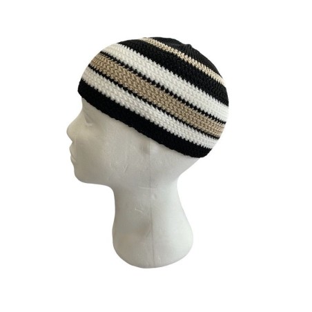 Gorro preto bege ref7
