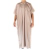 Qamis Enfant / Ado Beige satiné  manches courtes - Atlas