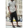 Bermuda coton stretch 5210 Noir - Qabail