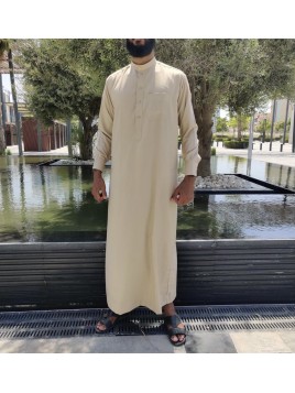Beige Saoedi Qamis - Katoen