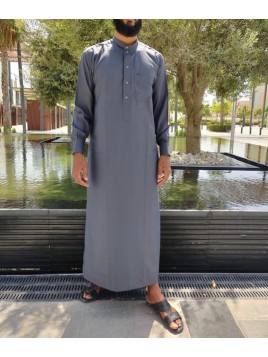 Saoedi Qamis Donkergrijs -...