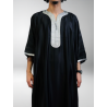 Gandoura marocaine jawhara - Noir/argent