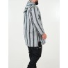 Manteau berbère en laine - gris noir