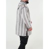 Manteau berbère en laine - marron blanc