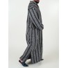 Ouazzania Marroquina Djellaba inverno - Cinzento escuro às riscas