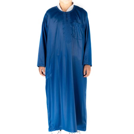 Thobe Children's / Teenager's Blue Satin Long Sleeve - Atlas