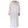 Qamis Enfant / Ado Blanc satiné manches longues - Atlas