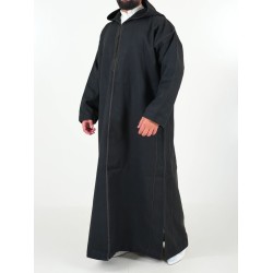 Djellaba marocaine Cachemire - noir