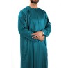 Qamis emiratini verde blu - Satin Precious