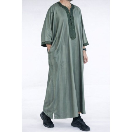 Gandoura jawhara marocchino - verde smeraldo