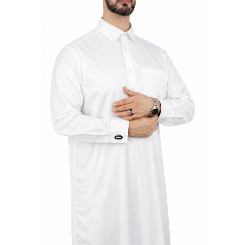 Hvide Qatari Qamis