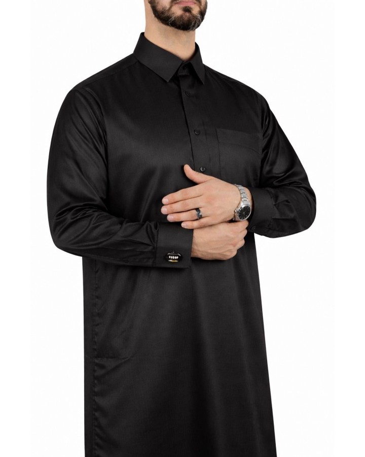 Qamis Qatari noir