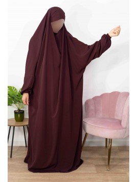 Jilbab 1-teilig - Aubergine...