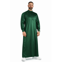 Qamis Saoudien Vert - Satiné Precious