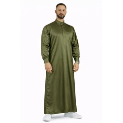 Qamis Saudita Cáqui - Cetim