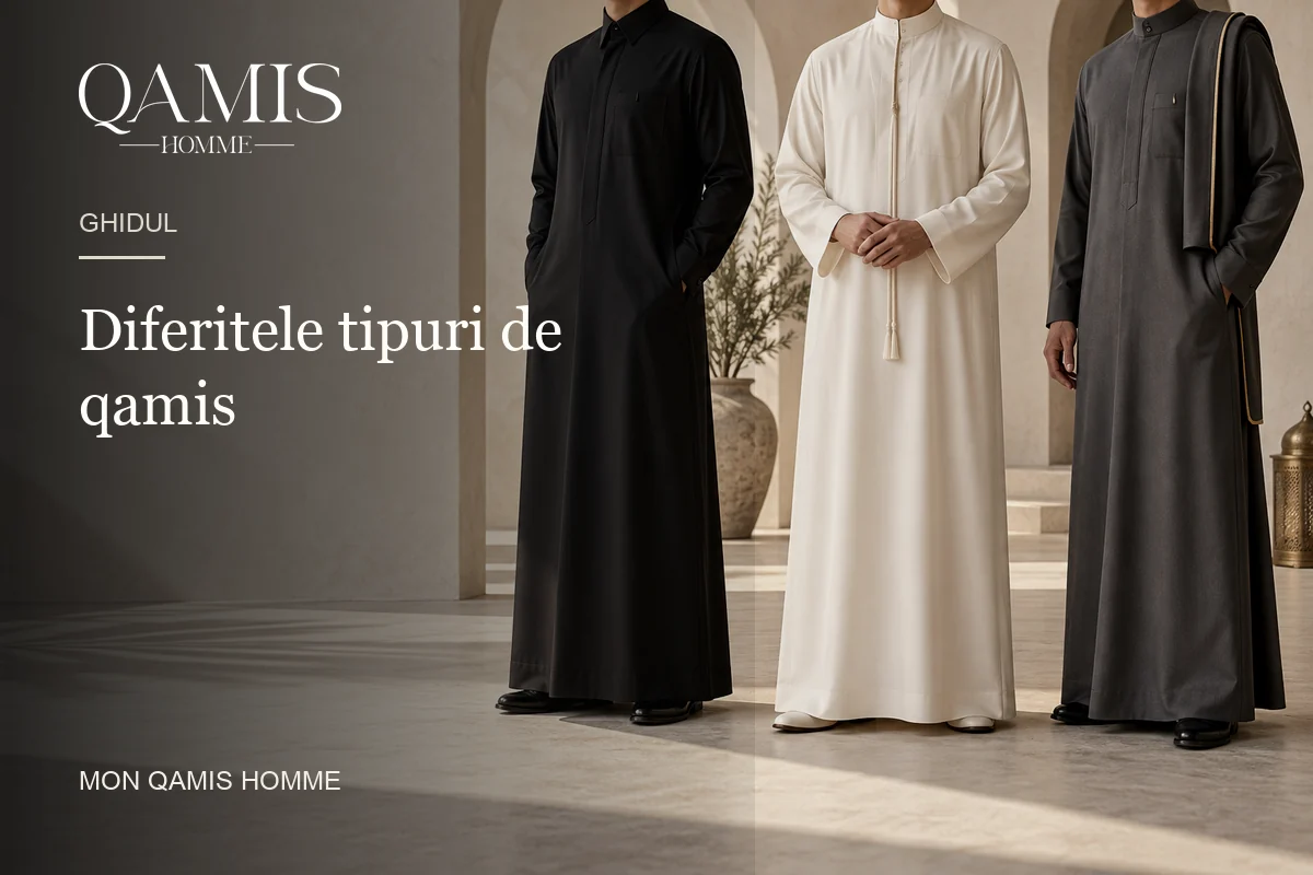 Diferitele tipuri de qamis Mon Qamis Homme